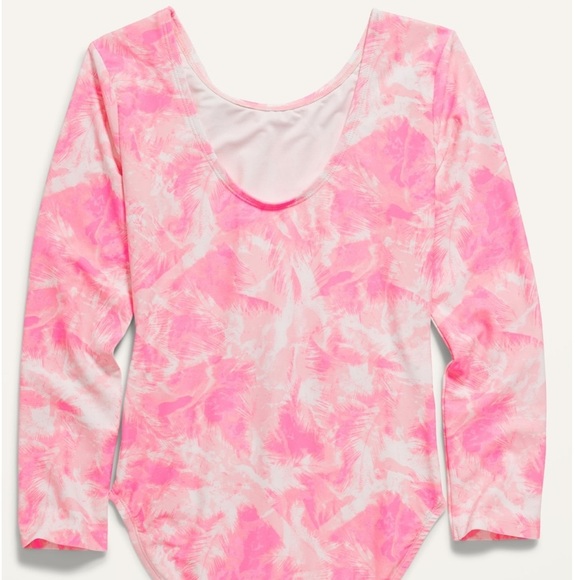 New Center-Front Cutout One-Piece Rashguard Swimsuit‎ for Girls - Picture 2 of 4